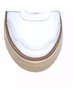 Lucchesse-inc SHOES Double L Lace Up Sneakers :: White