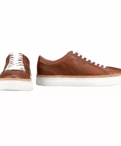 Lucchesse-inc SHOES Double L Lace Up Sneaker :: Whiskey