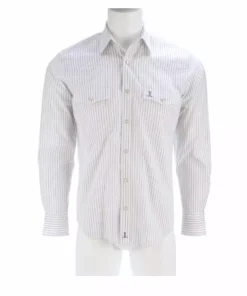 Lucchese-inc APPAREL El Paso :: White/Blue Stripe