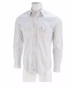 Lucchese-inc APPAREL El Paso :: White/Blue Stripe