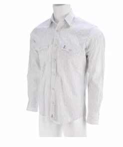 Lucchese-inc APPAREL El Paso :: White/Blue Stripe