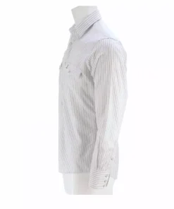 Lucchese-inc APPAREL El Paso :: White/Blue Stripe