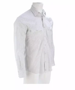 Lucchese-inc APPAREL El Paso :: White/Blue Stripe