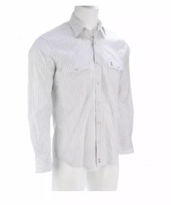 Lucchese-inc APPAREL El Paso :: White/Blue Stripe