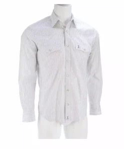 Lucchese-inc APPAREL El Paso :: White/Blue Stripe