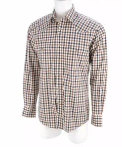 Lucchese-inc APPAREL El Paso :: White/Blue/Brown Large Check