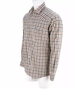 Lucchese-inc APPAREL El Paso :: White/Blue/Brown Large Check