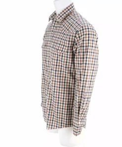 Lucchese-inc APPAREL El Paso :: White/Blue/Brown Large Check