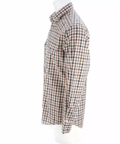 Lucchese-inc APPAREL El Paso :: White/Blue/Brown Large Check