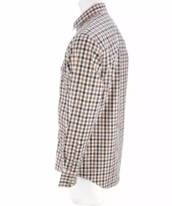 Lucchese-inc APPAREL El Paso :: White/Blue/Brown Large Check