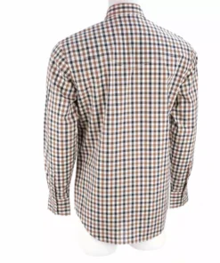 Lucchese-inc APPAREL El Paso :: White/Blue/Brown Large Check