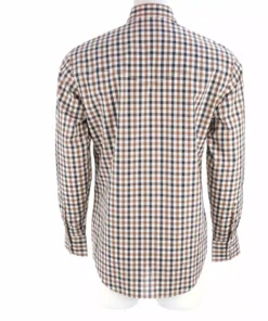 Lucchese-inc APPAREL El Paso :: White/Blue/Brown Large Check