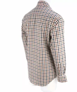 Lucchese-inc APPAREL El Paso :: White/Blue/Brown Large Check