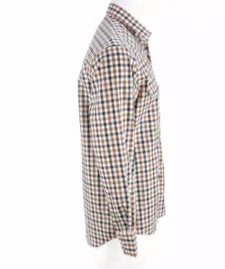 Lucchese-inc APPAREL El Paso :: White/Blue/Brown Large Check