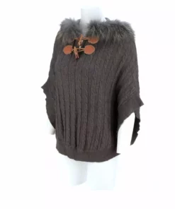Lucchese-inc Cable Knit Poncho :: Grey APPAREL