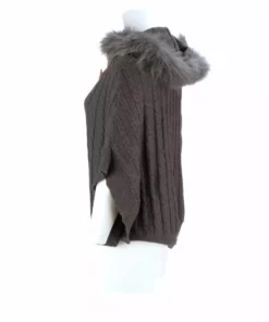 Lucchese-inc Cable Knit Poncho :: Grey APPAREL
