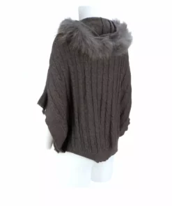 Lucchese-inc Cable Knit Poncho :: Grey APPAREL