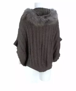 Lucchese-inc Cable Knit Poncho :: Grey APPAREL