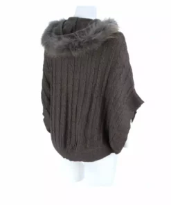 Lucchese-inc Cable Knit Poncho :: Grey APPAREL