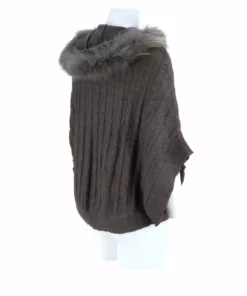 Lucchese-inc Cable Knit Poncho :: Grey APPAREL