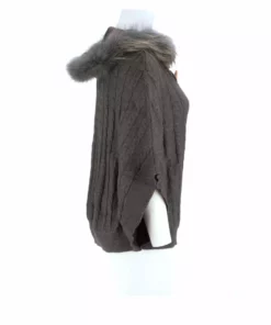 Lucchese-inc Cable Knit Poncho :: Grey APPAREL