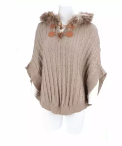 Lucchese-inc Cable Knit Poncho :: Oatmeal APPAREL