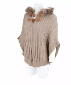 Lucchese-inc Cable Knit Poncho :: Oatmeal APPAREL