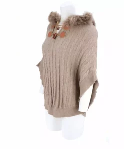 Lucchese-inc Cable Knit Poncho :: Oatmeal APPAREL