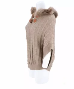 Lucchese-inc Cable Knit Poncho :: Oatmeal APPAREL