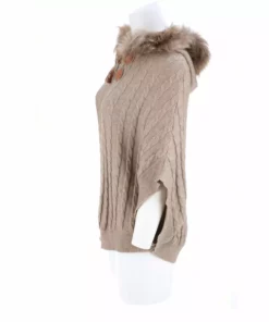 Lucchese-inc Cable Knit Poncho :: Oatmeal APPAREL