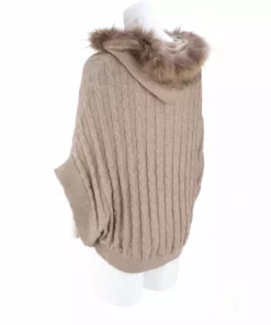 Lucchese-inc Cable Knit Poncho :: Oatmeal APPAREL