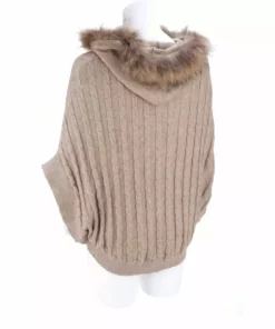 Lucchese-inc Cable Knit Poncho :: Oatmeal APPAREL