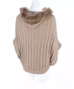Lucchese-inc Cable Knit Poncho :: Oatmeal APPAREL