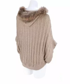 Lucchese-inc Cable Knit Poncho :: Oatmeal APPAREL