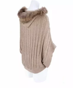 Lucchese-inc Cable Knit Poncho :: Oatmeal APPAREL