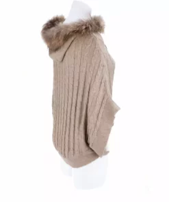 Lucchese-inc Cable Knit Poncho :: Oatmeal APPAREL