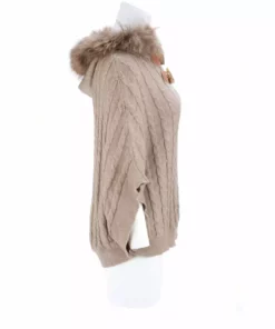 Lucchese-inc Cable Knit Poncho :: Oatmeal APPAREL