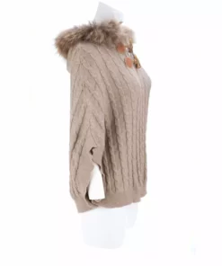 Lucchese-inc Cable Knit Poncho :: Oatmeal APPAREL