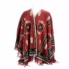 Lucchesse-inc APPAREL Alpaca Fleece Poncho :: Red