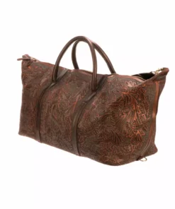 Lucchese-inc Hand-Tooled Duffel :: Brown Duffels