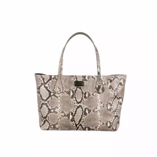Lucchese-inc Python Tote :: Black/White Handbags