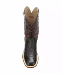 Lucchese-inc Lance :: Black + Black Cherry Boots