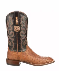 Lucchesse-inc Boots RAM Men's Ostrich Horseman Boot :: Antique Tan