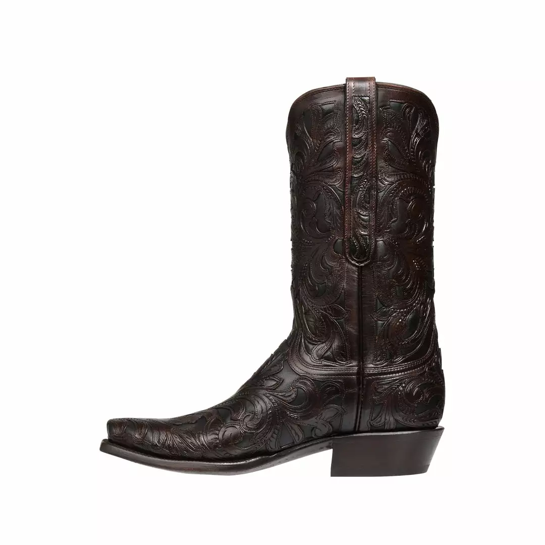 Outlet ✨ Lucchese-inc Kent :: Chocolate + Black ✨ 6 Lucchese-inc Kent :: Chocolate + Black