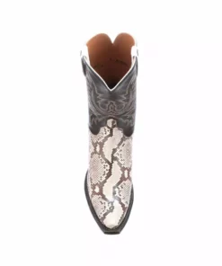 Lucchese-inc Dale Exotic :: Black/White + Black BOOTS