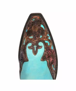 Lucchese-inc BOOTS Drea :: Emerald Blue + Brown