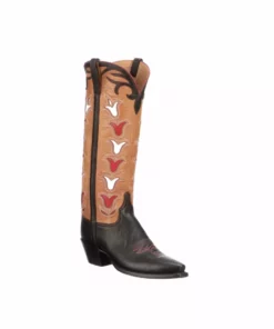 Lucchesse-inc Ladies Tall Tulip :: Black + Rust