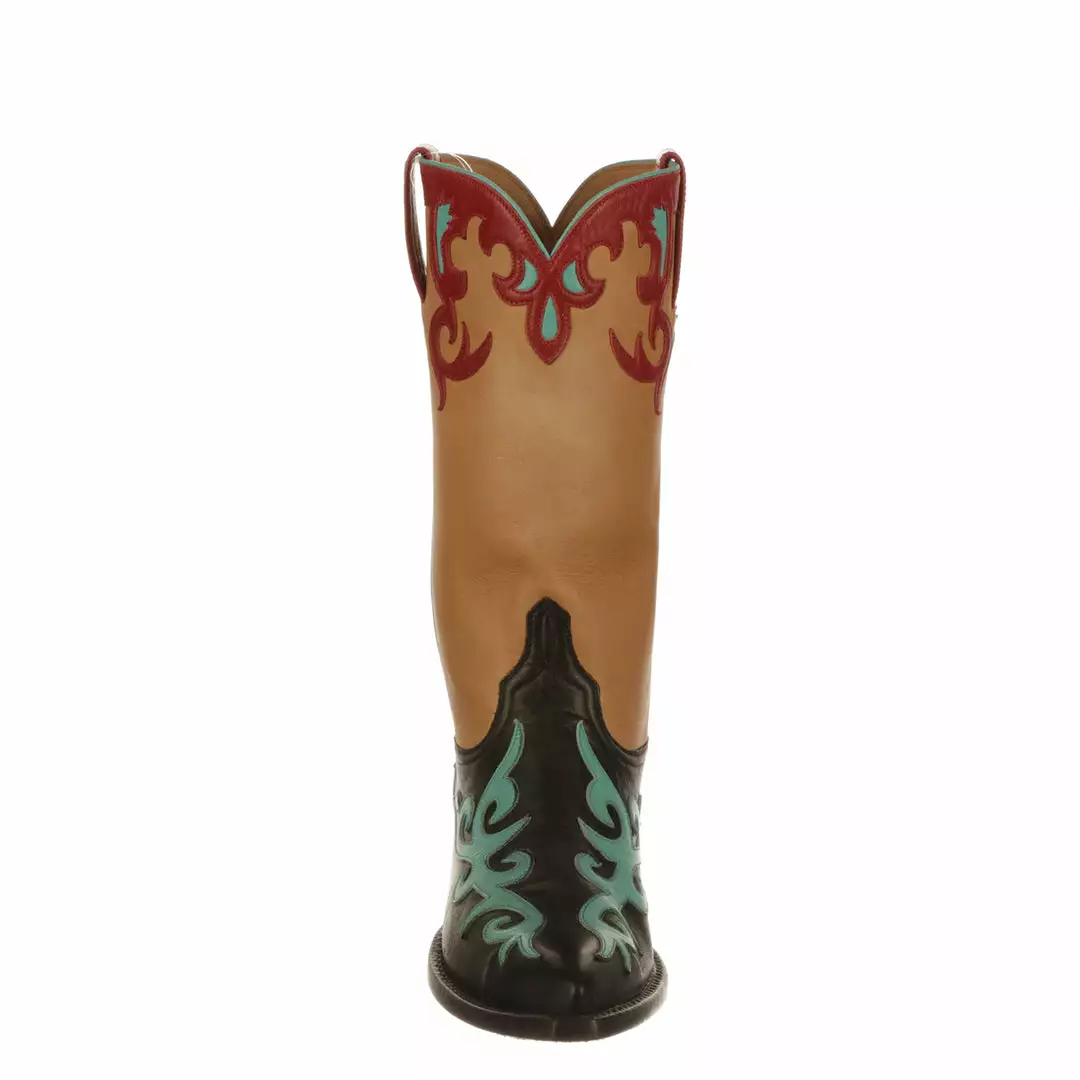 Best Sale π₯ Lucchese-inc BOOTS Hollywood Rose :: Black + Antique Saddle π₯ 6 Lucchese-inc BOOTS Hollywood Rose :: Black + Antique Saddle