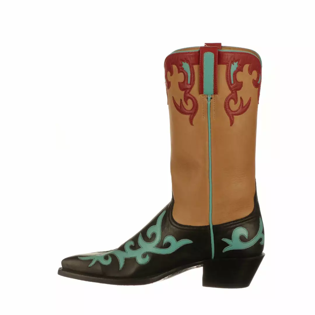 Best Sale π₯ Lucchese-inc BOOTS Hollywood Rose :: Black + Antique Saddle π₯ 7 Lucchese-inc BOOTS Hollywood Rose :: Black + Antique Saddle