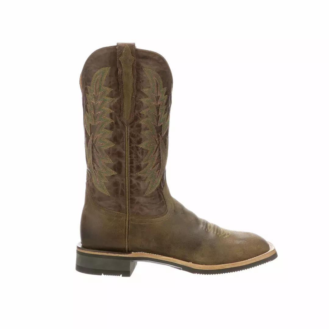 Best Sale ⌛ Lucchese-inc Rudy :: Olive + Chocolate 👏 3 Lucchese-inc Rudy :: Olive + Chocolate
